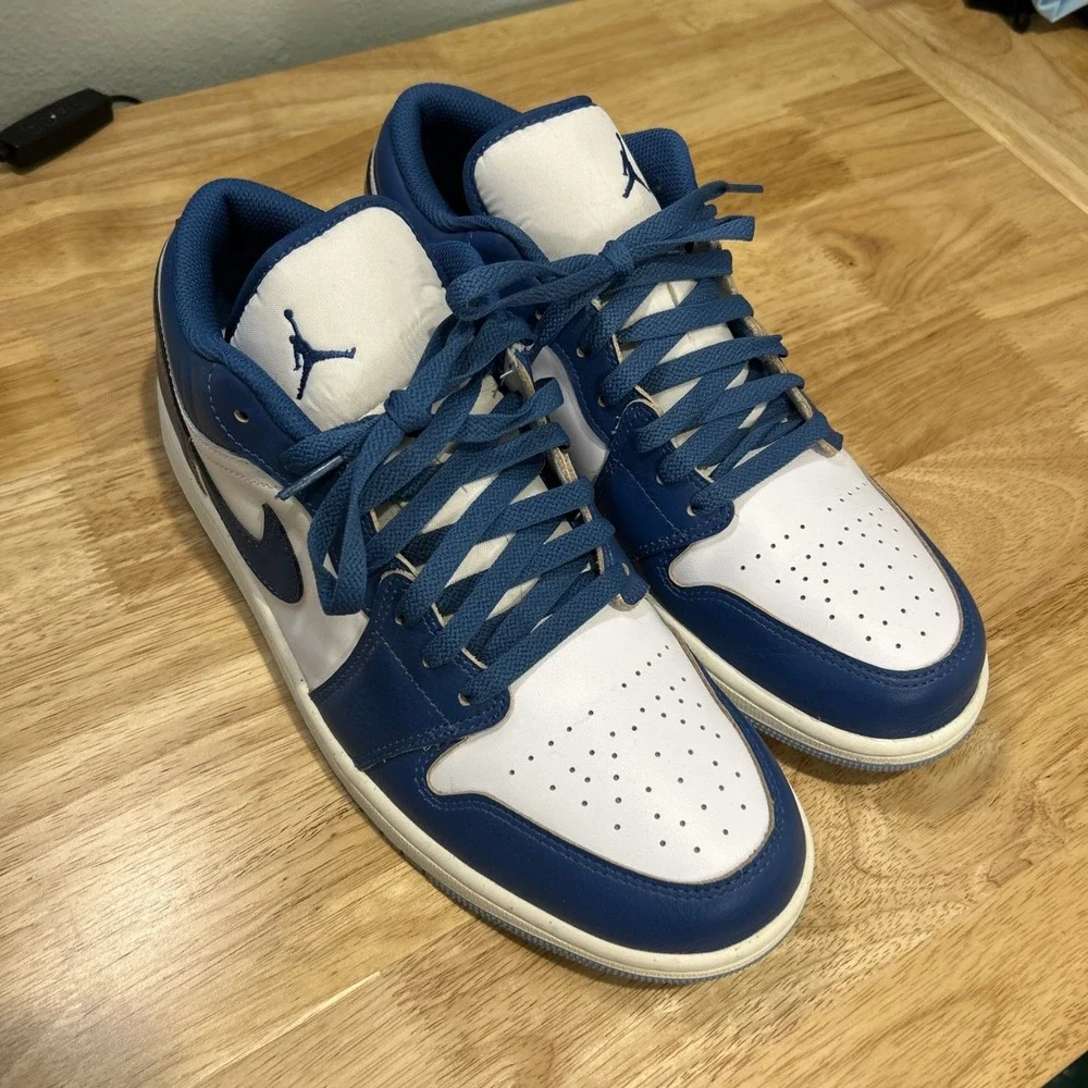 Nike Air Jordan 1 Low SE Industrial Blue White Mens Sneaker FN5214-141 US 11.5